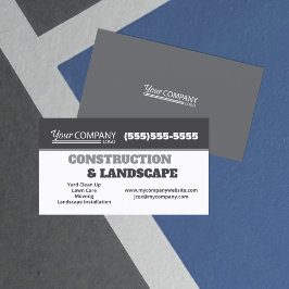 Tarjeta De Visita Negocios con logotipo blanco y gris oscuro básico
