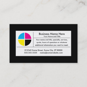 Tarjeta De Visita negocios de cmyk