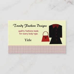 Tarjeta De Visita Negocios de Diseños de Moda Modernos