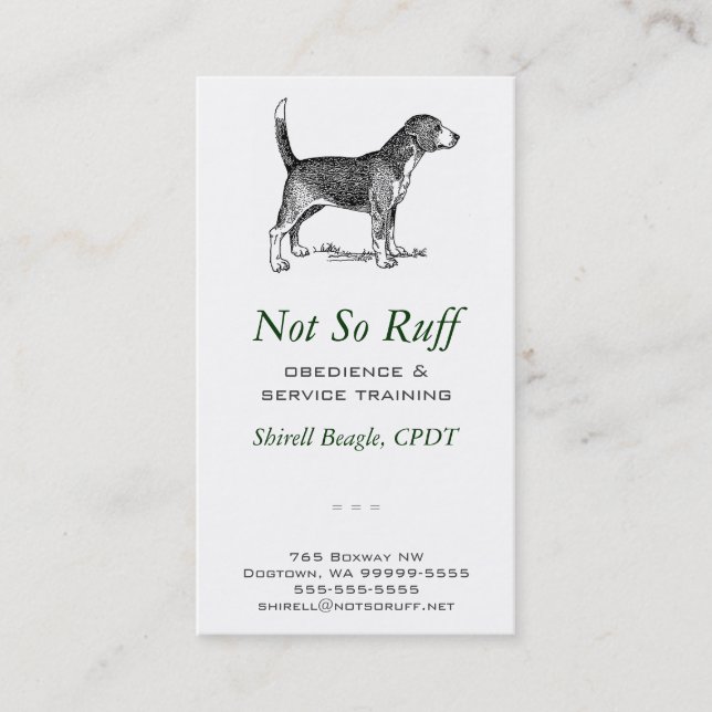 Tarjeta De Visita Negocios de Perros (Anverso)