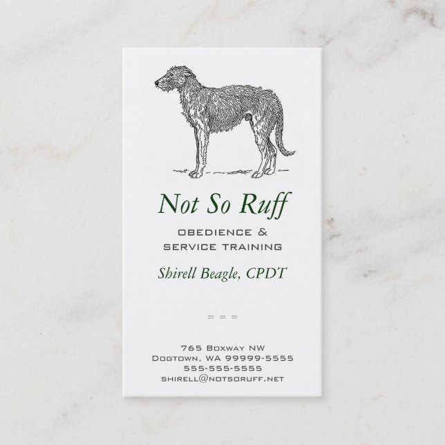 Tarjeta De Visita Negocios de Perros (Anverso)