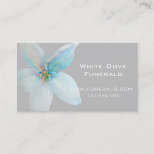 Tarjeta De Visita Negocios de servicios funerarios de diseño de flor
