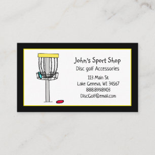 Tarjeta De Visita Negocios de Tienda de Golf en Disco Personalizado