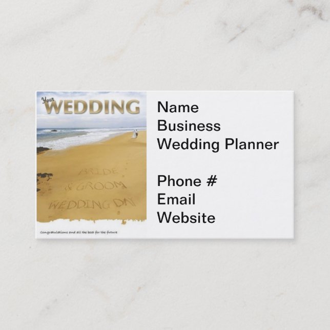 Tarjeta De Visita Negocios de Wedding Planner (Anverso)