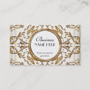Tarjeta De Visita Negocios elegantes formales de la boda del satén