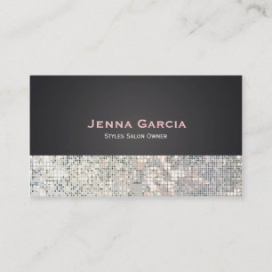 Tarjeta de visita negra atractiva glamorosa del