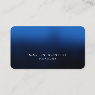 Tarjeta de visita negra azul marino de la esquina
