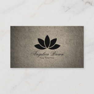 Tarjeta de visita negra de la flor de Lotus