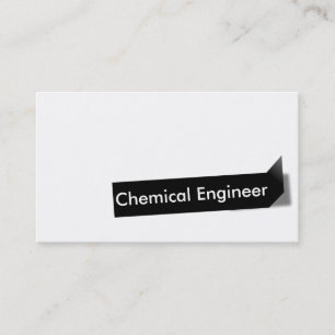 Tarjeta de visita negra del ingeniero químico de