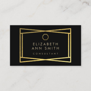 Tarjeta de visita negra elegante del modelo del