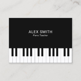 Tarjeta de visita negra elegante del profesor de