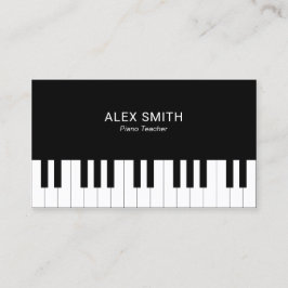Tarjeta de visita negra elegante del profesor de
