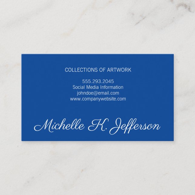 Tarjeta De Visita Negra | Limpieza simple Minimalista (Anverso)