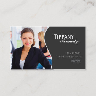Tarjeta de visita negra moderna elegante
