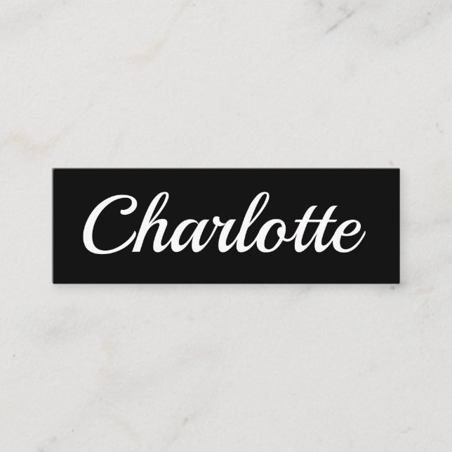 Tarjeta de visita negra moderna minimalista de (Anverso)