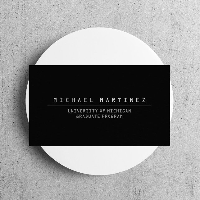 Tarjeta de visita NEGRA para estudiantes de UNIVER (Subido por el creador)