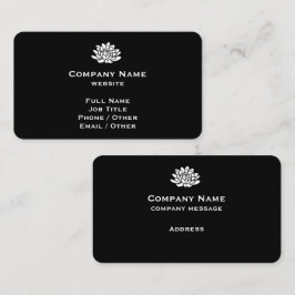 Tarjeta de visita negra para personalizables