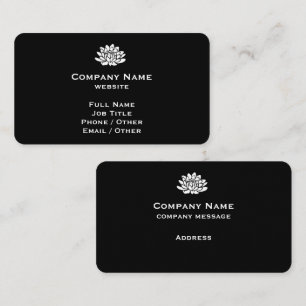 Tarjeta de visita negra para personalizables