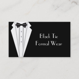 Tarjeta De Visita Negra Tie Formal Tuxedo Business