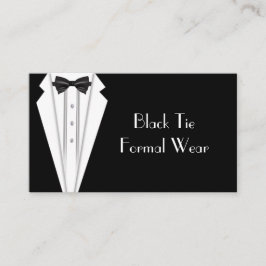Tarjeta De Visita Negra Tie Formal White Tuxedo Business