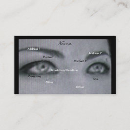 Tarjeta de visita negra y blanca del fotógrafo