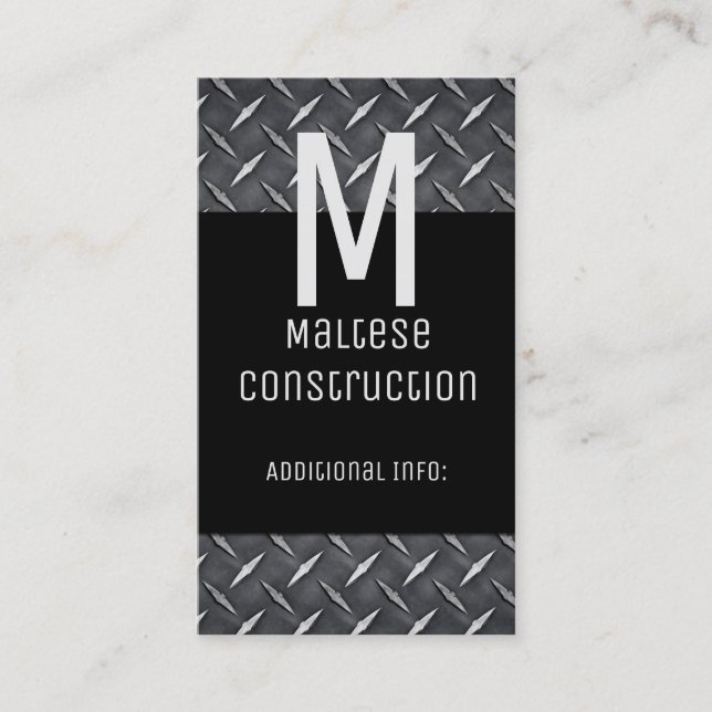 Tarjeta de visita negra y Metalizado 4 (Anverso)