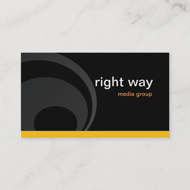 Tarjeta de visita negra y Naranja (Anverso)