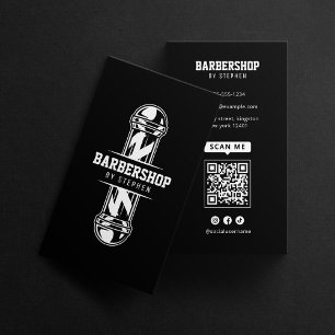Tarjeta De Visita Negrita Barbershop Hairdresser Hair Stylist