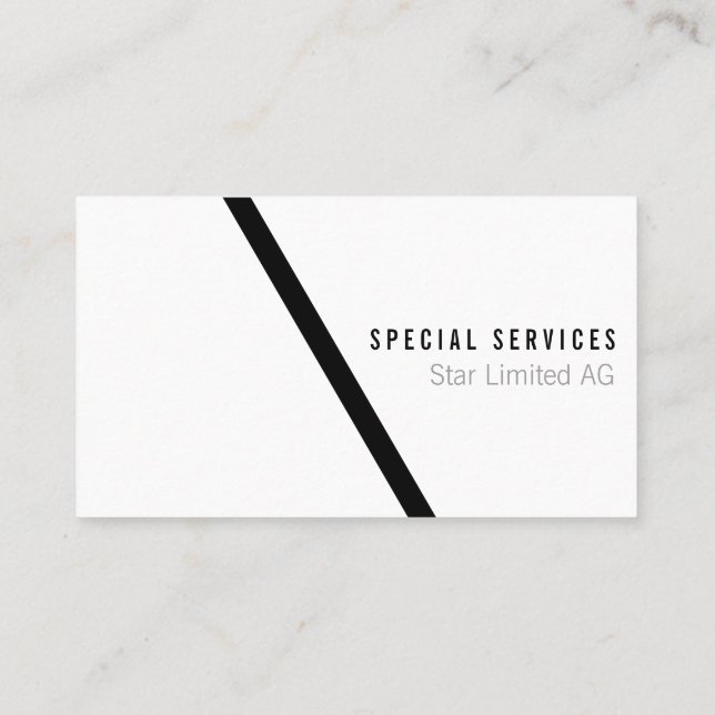 Tarjeta De Visita Negrita geométrica negra (Reverso)