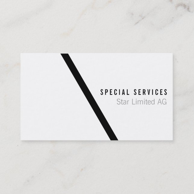 Tarjeta De Visita Negrita geométrica negra (Reverso)