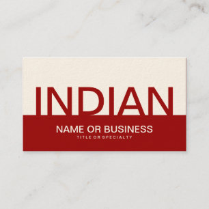 Tarjeta De Visita negrita INDIA (color personalizable)