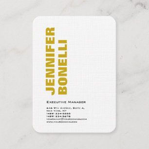 Tarjeta De Visita Negrita minimalista