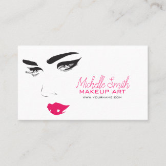 Tarjeta De Visita Negrita Minimalista Rosa Negro Moderno Artista de