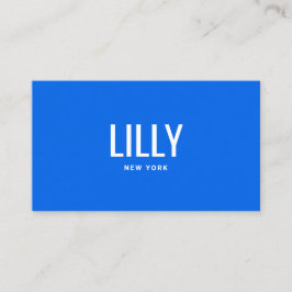 Tarjeta De Visita Negrita moderna color azul