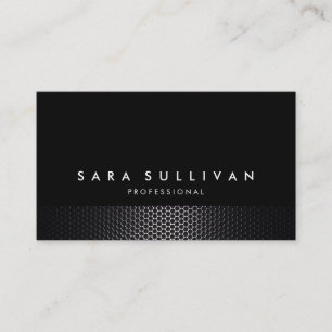 Tarjeta De Visita Negrita Negrita Dark Netting Metalizado Texture Bu
