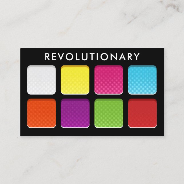 Tarjeta De Visita Negrita Neon Eyeshadow Makeup Pallete MUA (Anverso)