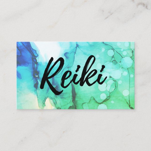 Tarjeta De Visita *~* Negrita Profesional Sanador Maestro Reiki Ener (Anverso)