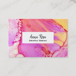 Tarjeta De Visita *~* Negrita Resumen de la acuarela de mármol orgán