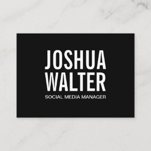 Tarjeta De Visita Negrita simple