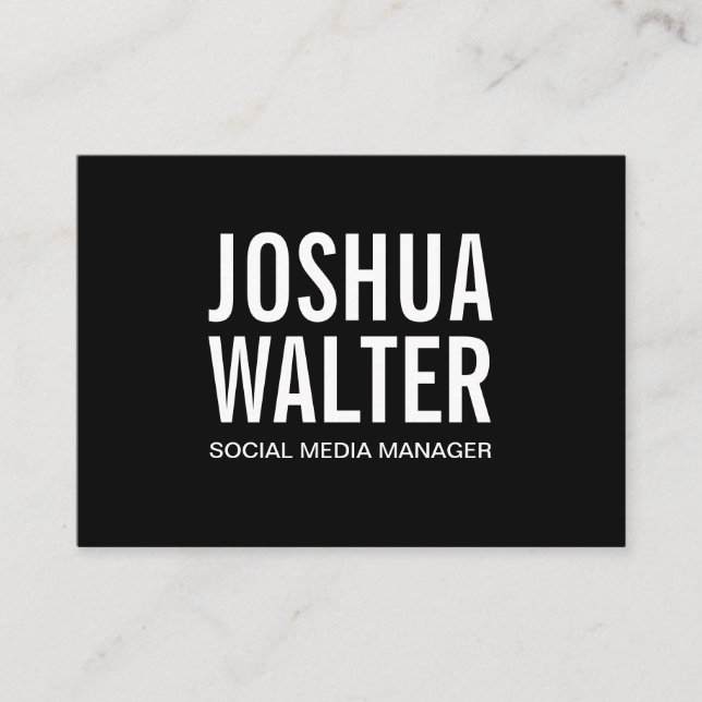 Tarjeta De Visita Negrita simple (Anverso)