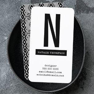 Tarjeta De Visita Negrita Simple Trendy Profesional Moderno Minimali