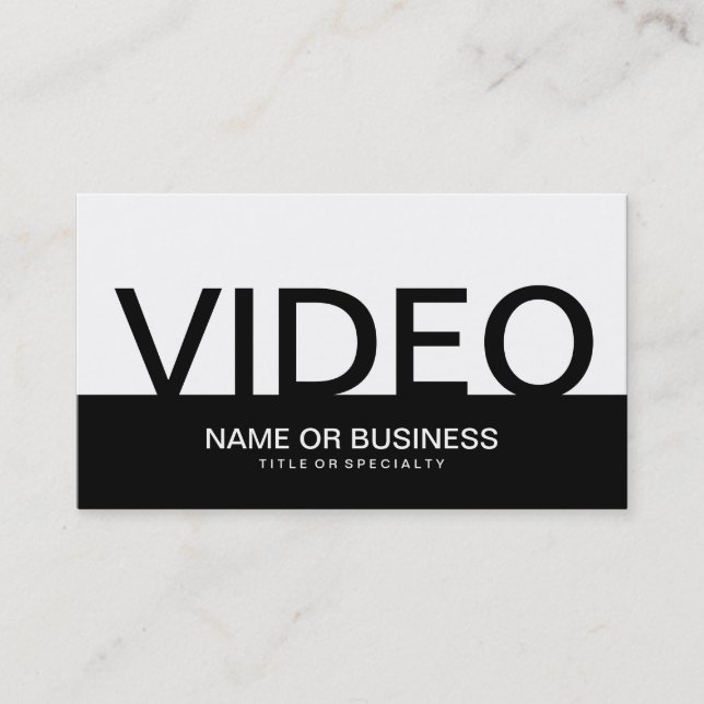 Tarjeta De Visita negrita VIDEO (Anverso)