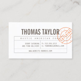 Tarjeta De Visita Negrita vintage Rústica estampada en blanco/marrón
