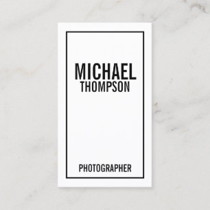Tarjeta De Visita Negrita y blanco