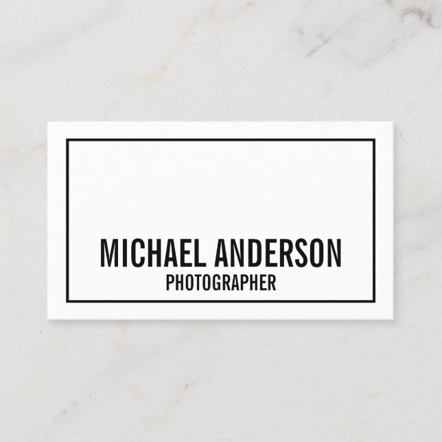 Tarjeta De Visita Negrita y blanco (Anverso)