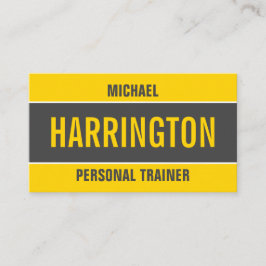 Tarjeta De Visita Negrita y contemporáneo Amarillo y Gris Pro Mínimo