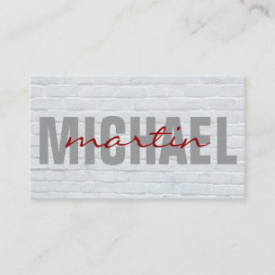 Tarjeta De Visita Negrita y cursiva   Muro de ladrillo