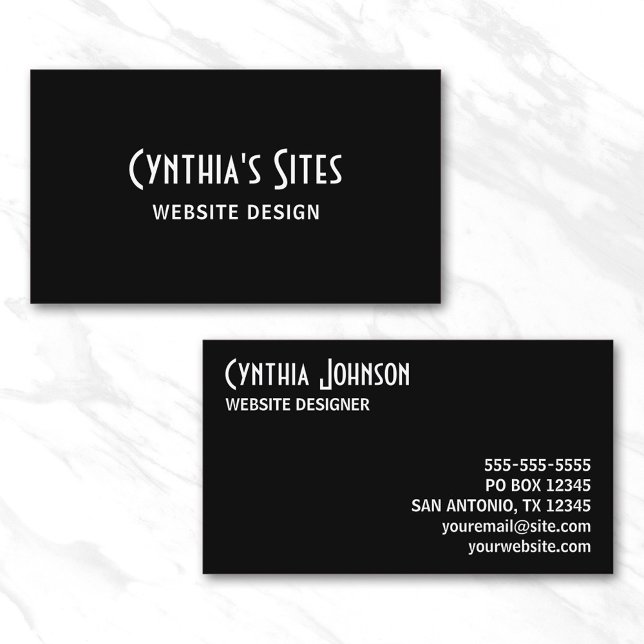 Tarjeta De Visita Negro (Black Business Card)