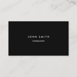Tarjeta De Visita Negro básico simple, bilateral