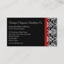 Negro/Blanco Damask con acento de moda de negocios